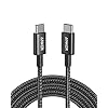 Anker cable USB C de 100 W 3,04 mt, cable USB C a USB C 2.0, cable de carga tipo C de carga rápida para MacBook Pro 2020, iPad Pro 2020, iPad Air 4, Galaxy S20, Pixel, Switch, LG y más (negro)