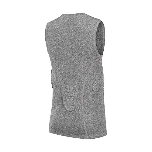 Tuoyr Youth Padded Compression Shirt Vest Rib Chest Protector Football Baseball (Padded Vest, Ym) #TOP1