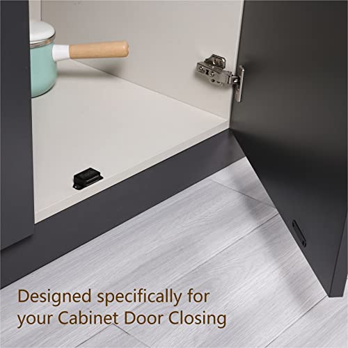 image for Mousike Cabinet Magnets 30lb Black Door Magnets with Strong Magnetic f