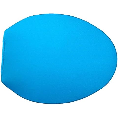 Spandex Fabric Cover for a lid Toilet SEAT fits on Round & Elongated Models - Handmade in USA(Blue Bright) Cover