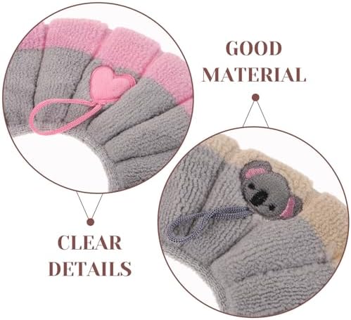 Gogogmee 4pcs Universal Knitted Toilet Seat Cover with Handle, Polyester Material, Warm and Washable Toilet Seat Mat for Home and Bathroom, Easy to Replace and Resistant to Deformation — view 2