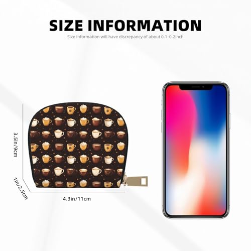 Cappuccino Latte Coffee Print Credit Card Holder for Women, Card Case Wallet, Leather Credit Cards Holder Wallet2