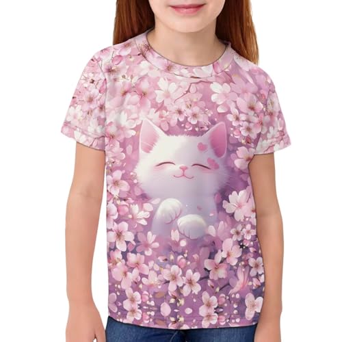 Image of WELLFLYHOM Kids Tshirts Girls Boys Short Sleeve Crewneck Tees Shirts Casual Sport Pullover Tops Size 3-16 Years