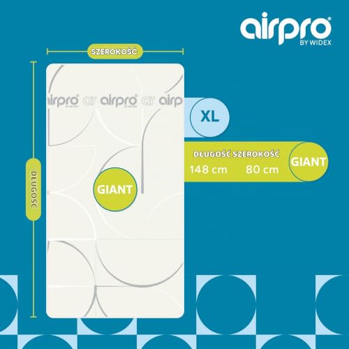 AirPro By Widex Gigantyczna mata do prasowania - 148 x 80 cm - 6 warstw! - na stół do prasowania - prasuj szybciej i wygodniej na stole