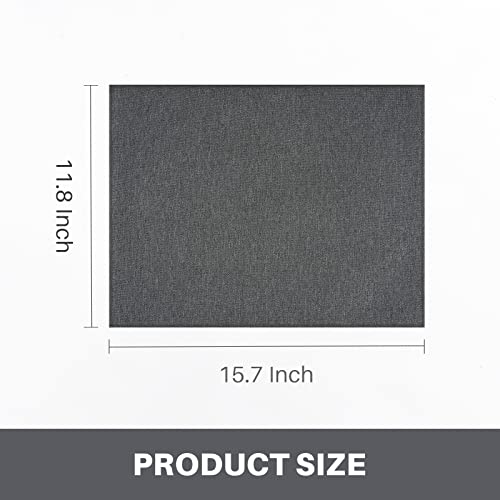 Jehdhe Cloth Placemats Set Of 6, Heat Resistant And Machine Washable Table Mats For Dinning, Linen Table Placemats For Kitchen Decor, 11.8 X 15.7 Inch, Dark Grey #TOP5