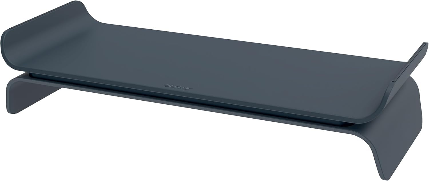 Leitz Ergo 65040085 Adjustable Monitor Stand with 2 Height Settings, 20.8 x 11.2 x 48.3 cm, Light Grey