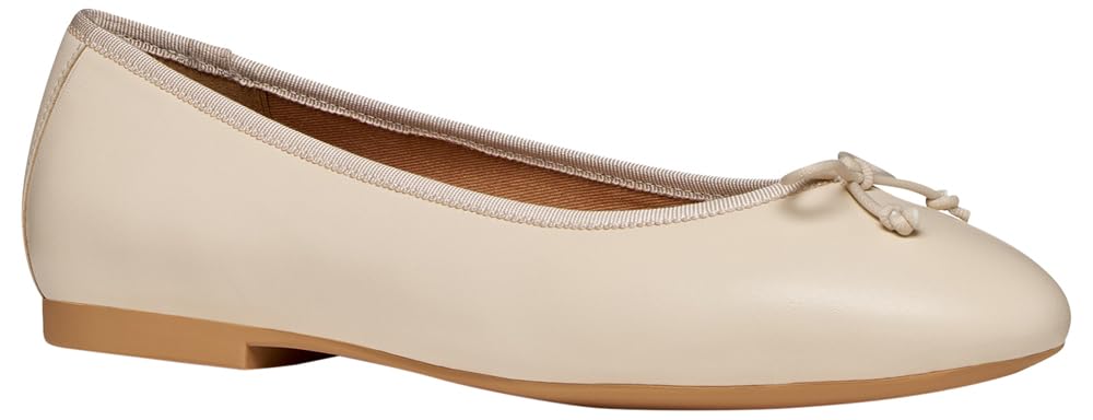 Geox Women D New Palmaria F Ballet Flat, Papyrus, 7.5 UK