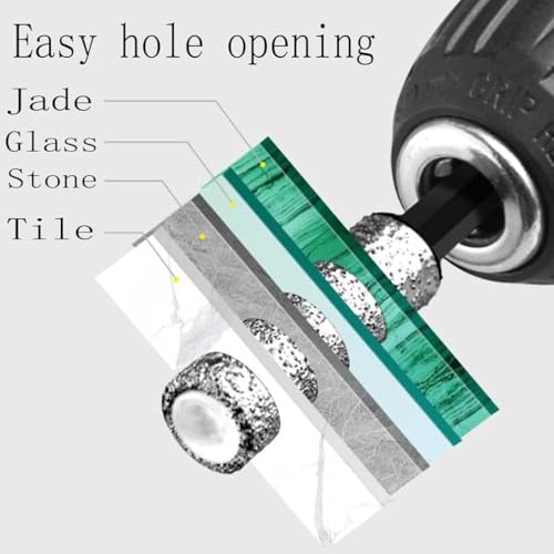 2-in-1 Hexagonal Shank Brazing Dry Drilling Specialized Hole Opener, Diamonds Cores Drill Bits, 6/8/10/12mm Diamond Hole Saw Kit, Hexagonal Shank Hole Opener Drill Bit for Tile, Metal 5 2-in-1 Hexagonal Shank Brazing Dry Drilling Specialized Hole Opener, Diamonds Cores Drill Bits, 6/8/10/12mm Diamond Hole Saw Kit, Hexagonal Shank Hole Opener Drill Bit for Tile, Metal - Image 5