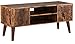 VASAGLE Retro TV Stand for Televisions up to 42 Inches, Mid-Century Modern Entertainment Center, 43.4”, Rustic Brown