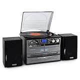 El sistema de alta fidelidad multi-funcional retro de Hifi Stereo reúne tanto nuevos como tradicionales formatos de música en un dispositivo fácil de usar