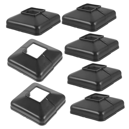 DOITOOL 6pcs Vinyl Split Post Cover Caps for Balconies and Railings Decorative Railing Skirts Smooth Design Easy to Posts