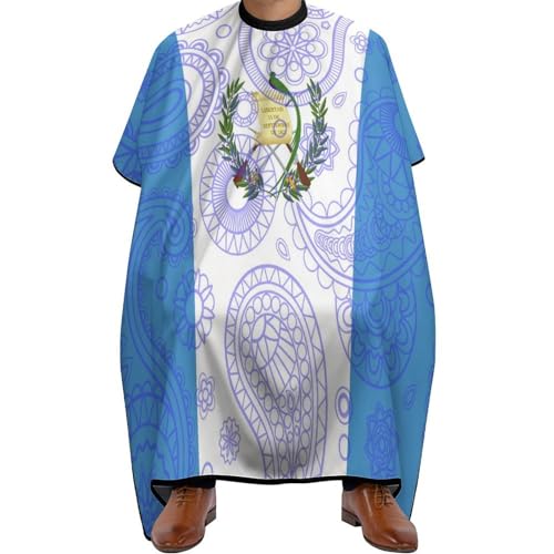 Guatemala Paisley Flag Professional Hair Cutting Cape Apron Salon Haircut Barber Hairdressing with Snap Closure