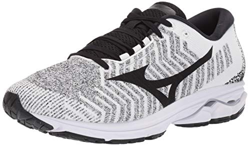 Mizuno Wave Rider 23 WAVEKNIT, Zapatillas para Correr Hombre, Blanco y Negro, 47 EU