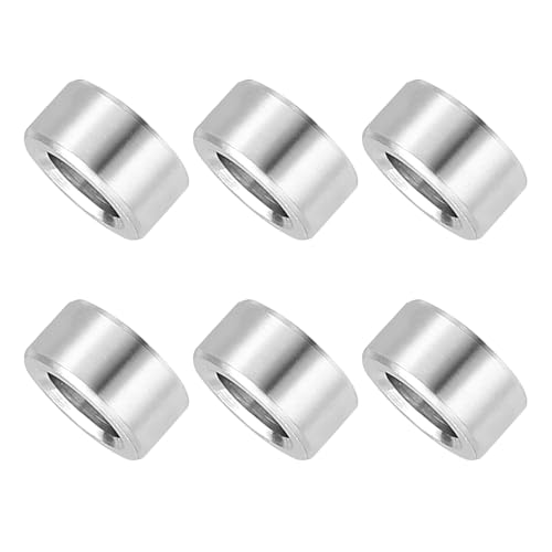 PATIKIL 6 Pcs Stainless Steel Spacers, 4mm ID x 8mm OD x 4mm Height 304 Stainless Steel Bushing Screw Standoff Unthreaded Round Spacer for 3/16"M4 Screws Bolts Nuts