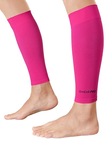 SlimCell Gambetti Manchon de Mollet Compressif Unisexe – Support Musculaire et Circulation Sanguine, Compression sans Pied pour Running, Basket, Fitness – Made in Italy