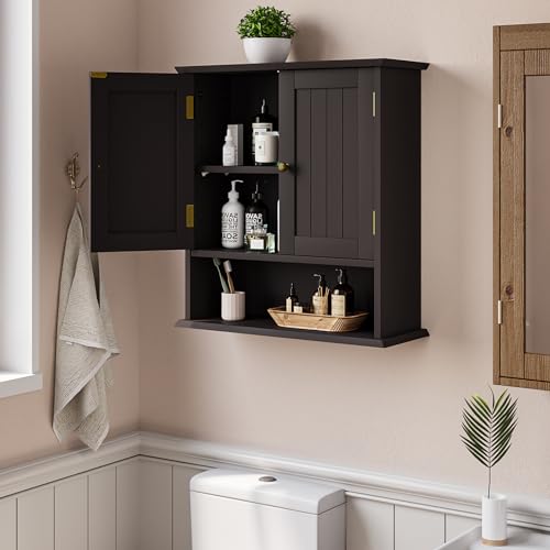 Snapklik.com : Smuxee Brown Bathroom Cabinet Wall Mounted, Small ...