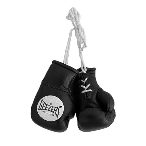 Geezers Mini Leather Pro Fight Gloves (Black)
