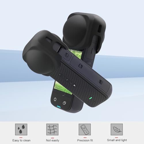 Image of ZORBES Compatible with Insta360 X5 /X4, Silicone Camera Lens Cover for Insta360X5 /X4, Contoured Fit Anti-Scratch Cover, Slide-in Dust Cover, Action Camera Lens Accessory
