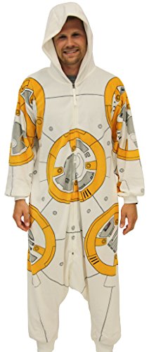 Star Wars BB8 Droid Adult Polyester One Piece Zip Up Pajama Kigurumi