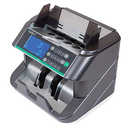 Kolibri Knight Business-Grade Money Bill Counting Machine with Ultraviolet, Magnetic and Infrared Counterfeit Detection, Top Loading Cash Counter with Large LCD Screen, 1-Year Warranty