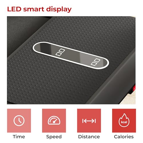 Image of Lifelong FitPro Treadmill | 4 HP Motor | Vibration Plate | LED Display | Foldable Design | Remote Control | 110 Kg Max Weight | 8 Km /h Speed | Anti-Slip Belt | Home Gym Equipment LLTM180