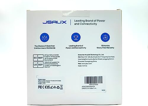 JSAUX Link Cable 5m, Compatible with Oculus Quest 3/2, Meta Quest 3/2, USB 3.0 Type C to C VR Headset Cable with USB adapter, 5G Speed Data Transfer Charging Cord for Quest-White