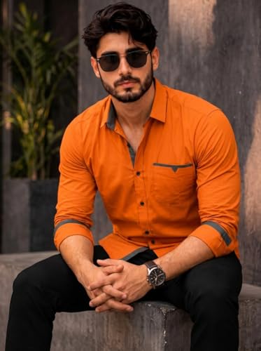 Image of Amazon Brand - INKAST Cotton Shirt for Men | Regular Fit Full Sleeve Casual Shirt | Stylish Formal Office Wear Shirts for Men | Soft Comfortable Breathable Cotton Fabric | Fashionable Office Wear