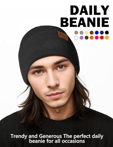 Pack Beanie pour hommes et femmes Bonnet souple aux finitions soignées en maille fine