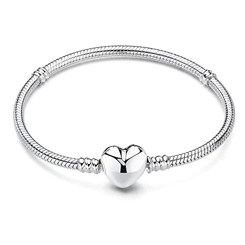 Image of Charm Snake Pattern Bracelet S925 Sterling Silver 18k Gold Plated, Rose Gold Snake Pattern Pandora Bracelet, Gift for Women
