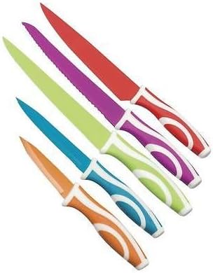 Household Trends Stainless Steel Color Coated Knife Set 5 Piece
