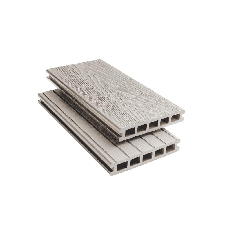 Tuda Grass Direct | 3.6m Composite Decking Board WPC – Deep Embossed Woodgrain Effect | Ash — image 1