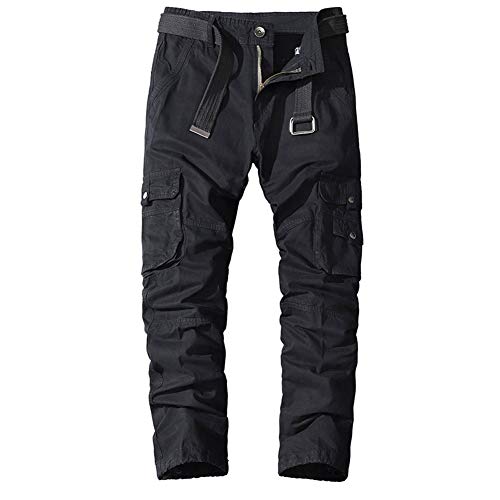 ebossy Mens Casual Multi-Pocket Cargo Pants Outdoor Military Tactical Twill Jogger Trousers