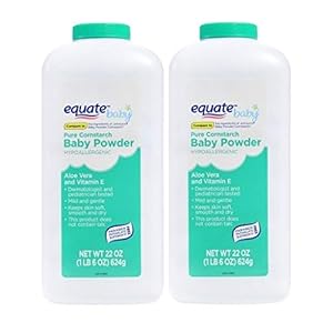 Pure Cornstarch Baby Powder Aloe and Vitamin E (22 oz – 2 Pack)