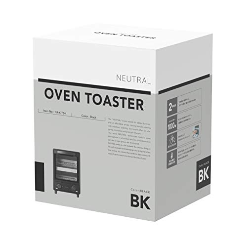 ラドンナ NEUTRAL オーブントースター NRKTS4BK 2段構造 1000Wハイパワー 3段階火力切替機能 庫内温度調整器 ブラック