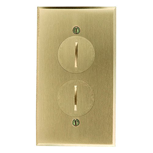 Enerlites Screw Cap Cover Floor Box Kit, 5” X 2.87” 1-Gang, 20A Tamper-Weather Resistant Duplex Receptacle Outlet, Watertight Gasket, Corrosive Resistant, Ul Listed, 975506-C, Brass #TOP3
