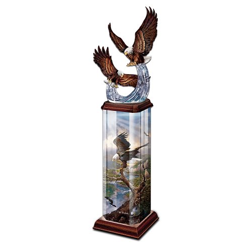 Escultura de Águila Iluminada para Mesa The Bradford Exchange