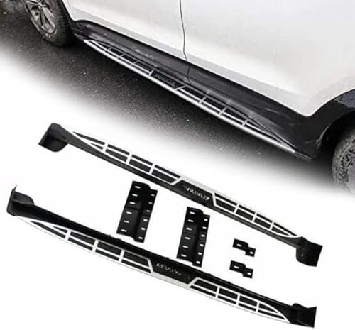 Fixed 2PCS Running Board fits for Hyundai Santa Fe Sport 2013-2018 Door Side Steps Nerf Bars Accessories w/Brackets