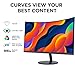 KOORUI 27 Inch Curved Computer Monitor- Full HD 1080P 144Hz Gaming Monitor LED HDMI VGA, Tilt Adjustment, Eye Care, Black 27N5CA