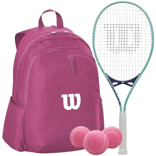 Wilson Essence Tennis Racquet Bundled with a Wilson Advantage 2.5 Backpack – Optional Accessories