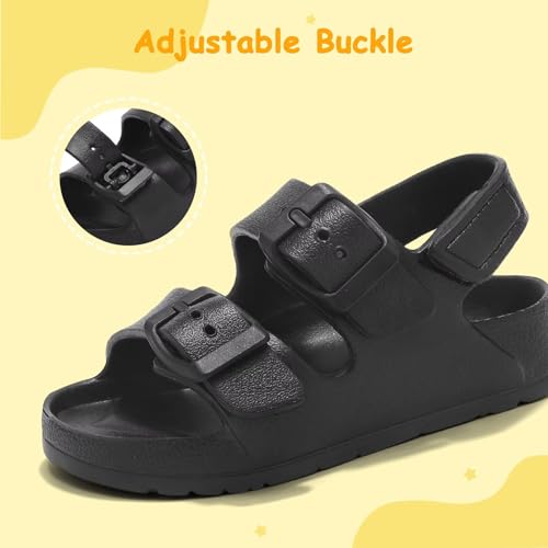 Image of Toddler Girls Boys Sandals Adjustable Buckle EVA Slipper Sandals With Hook Loop Back Strap