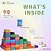 ARTPAR Air Dry Clay for Kids,90 Colors Modeling Model Magic Clay,DIY Molding Clay Starter Kit with Sculpting Tools,Soft and Non-Sticky,Art and Crafts for Boys & Girls 3-12 Years Old.