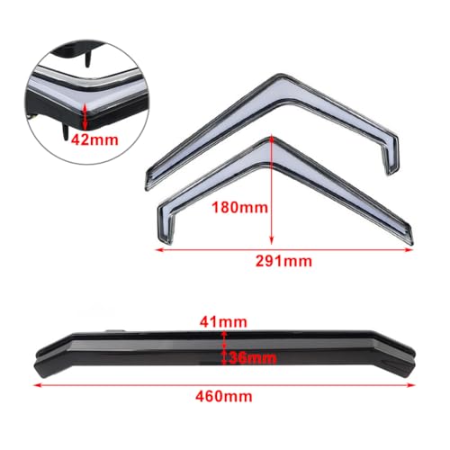 Cnswee6 1 Pc PC,ABS Lamp Assemblies Rear Lights Tail Light Black and White For Polaris RZR XP 4 Turbo S 2019-2021