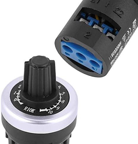 Litensh LA42DWQ 22mm 10k Governor Rotary Potentiometer Pot Inverter Converter Resistance Variable Speed Drive Potentiometer Switch, 10K ohm