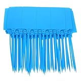 ABOOFAN 100pcs Blue Plastic Shipping Labeling Tags 5.8×100mm Sturdy Cable Tags for Luggage and Industrial Packaging