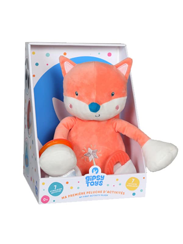 Sonajero Nattou Textil Zorro Óscar Naranja
