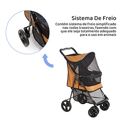 Galzerano Carrinho De Cachorro Pet Lecco Caramelo - P100Car