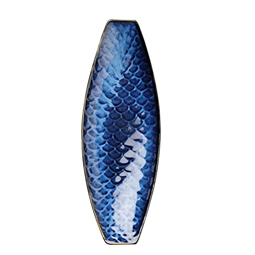Doitool Japanese Ceramic Sushi Plate Boat Shape Plate Dessert Plate Sushi Geta Serving Platter Serving Dishes For Home Kitchen Restaurant #TOP18