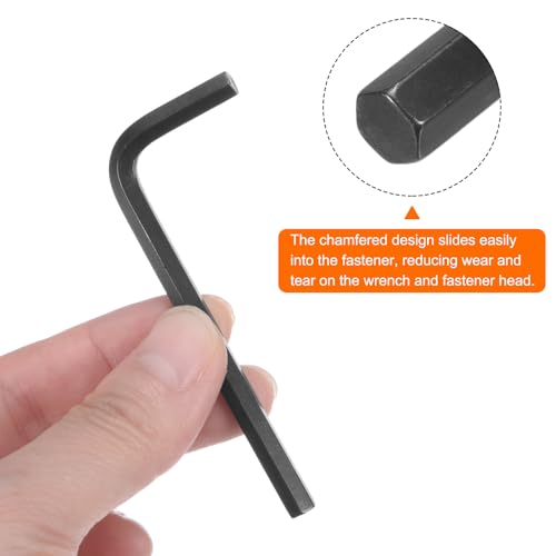 Image of HARFINGTON 20pcs Hex Key Wrench 3 /16 inch L-Shape Hexagon SAE Wrenches Chrome Vanadium Steel Repairing Tool for Home Repair, Black
