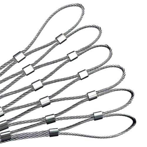 HJLKDYM Flexible Cable Wire Rope X-Type Mesh, High Altitude Anti-Fall Netting Safety Netting Outdoor Rope Netting Fence?Balcony Stair Fall Protection Fence,Animal Barrier(Silver-9cm,3x5m)