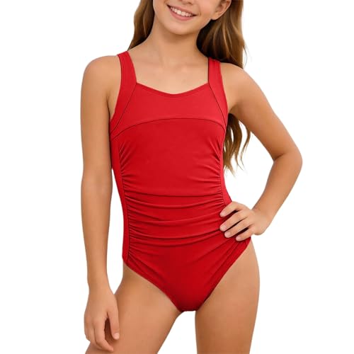 Maillot de bain fille avec larges bretelles confortable et résistant
